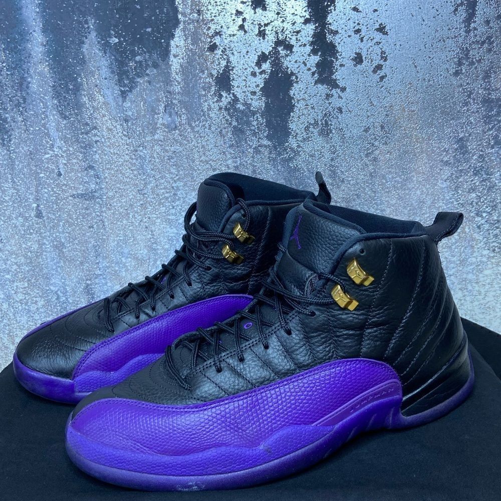 Air Jordan Retro 12 Field Purple Black Sneakers Size 12 - Picture 9 of 14